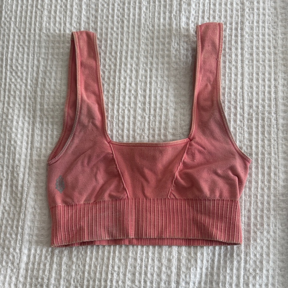 FP Movement by Free People Coral Ribbed Sports Bra